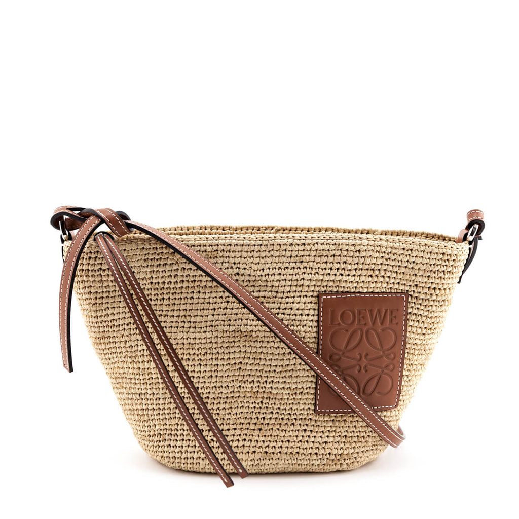 Loewe Raffia and Leather Paula's Ibiza Pochette Bag