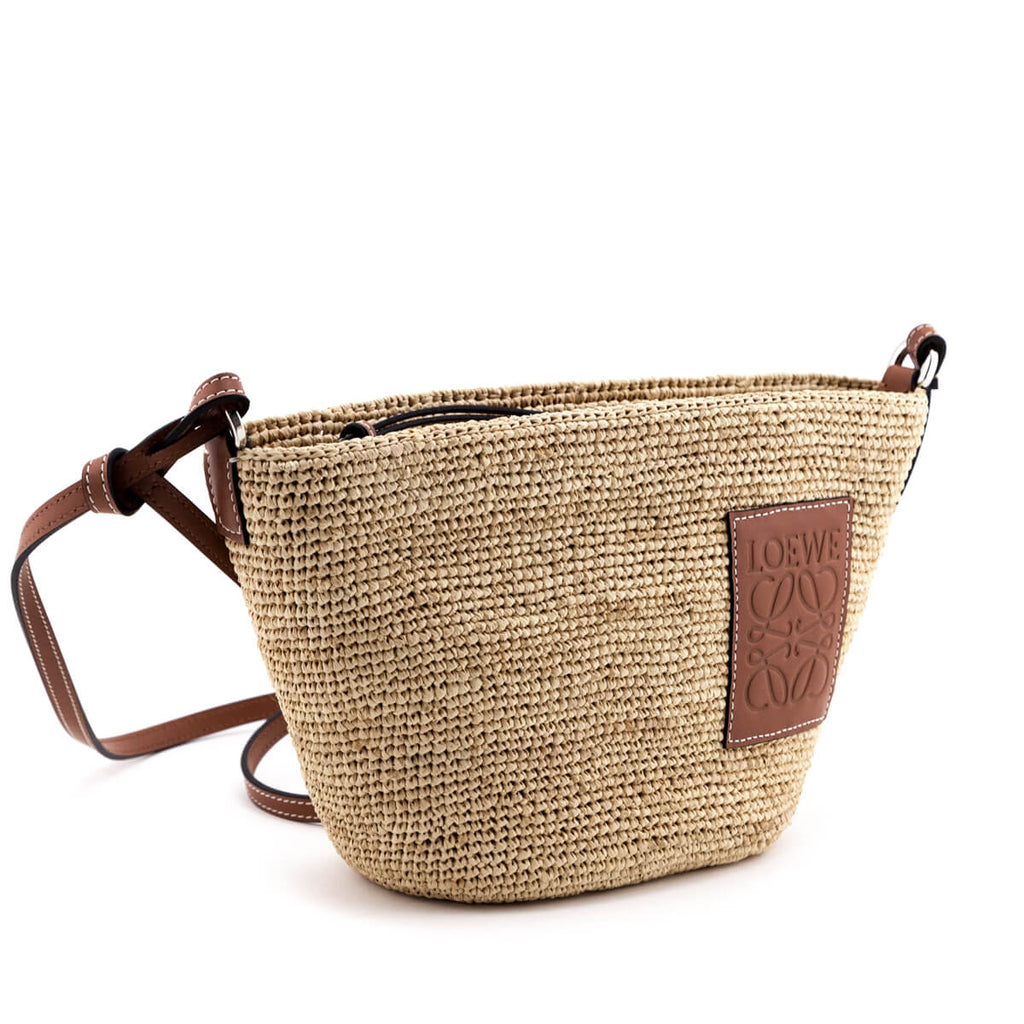 Loewe Raffia and Leather Paula's Ibiza Pochette Bag