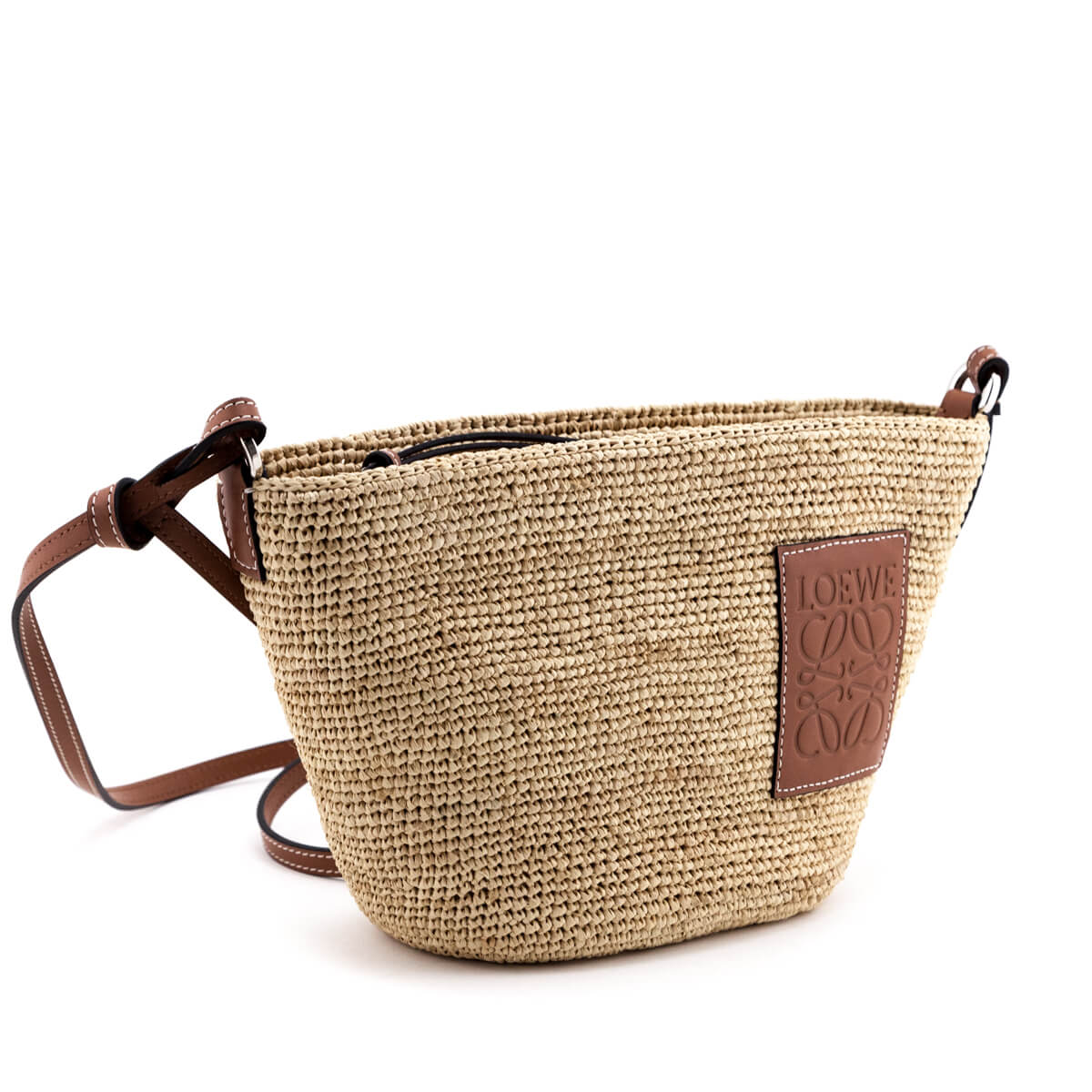 Loewe Raffia and Leather Paula's Ibiza Pochette Bag