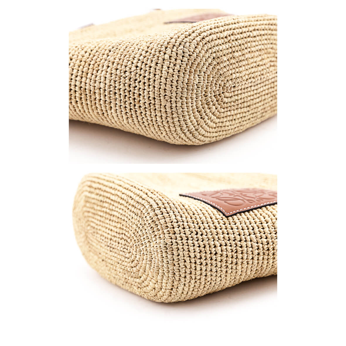 Loewe Raffia and Leather Paula's Ibiza Pochette Bag