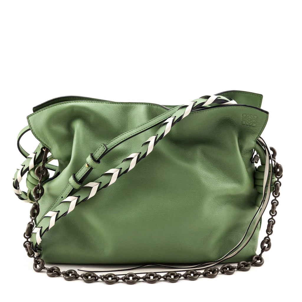Loewe Rosemary Nappa Medium Flamenco Knot Bag with Donut & Braided Straps
