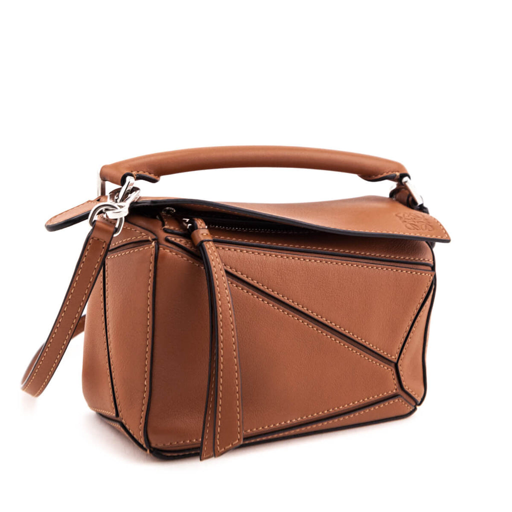 Loewe Tan Calfskin Mini Puzzle Bag