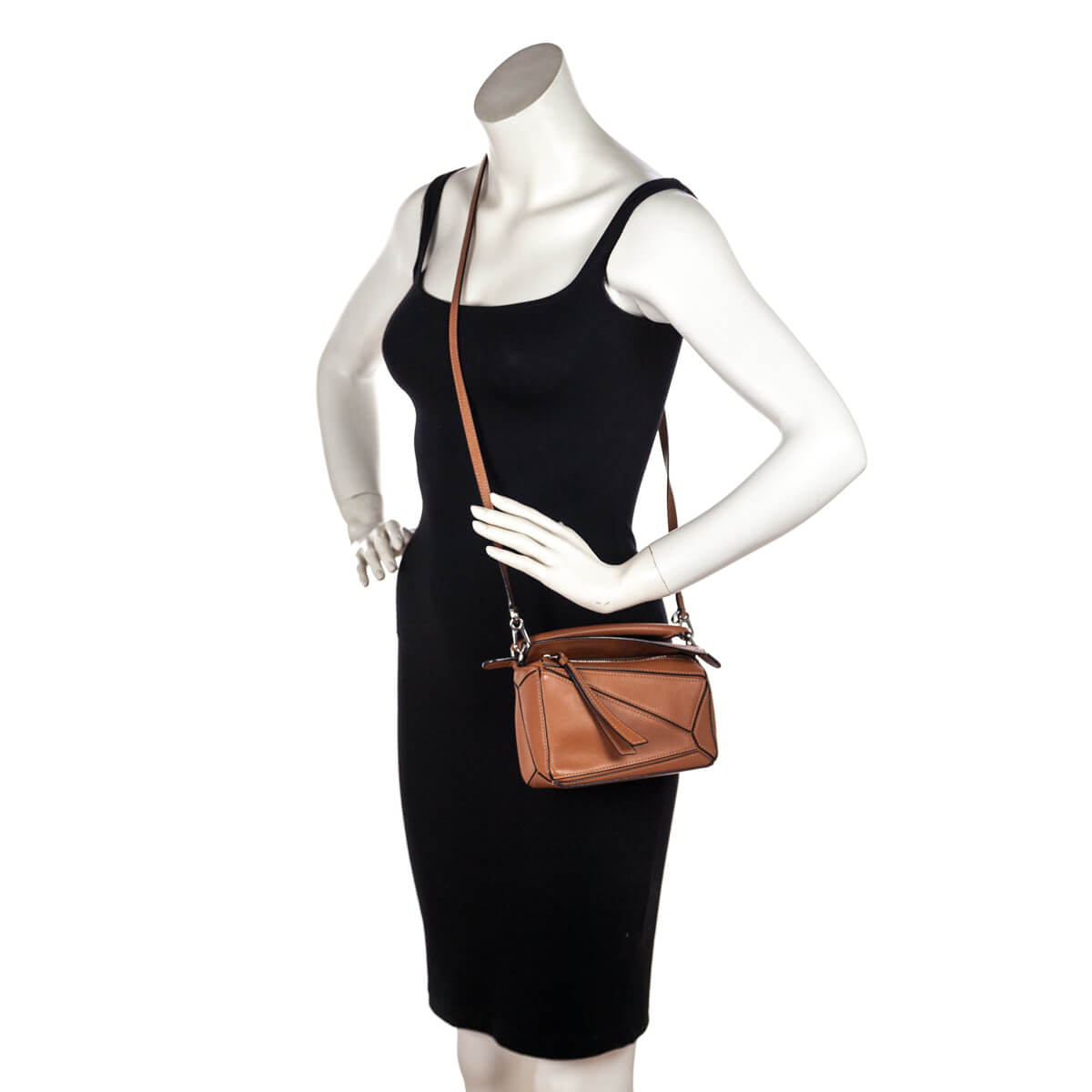 Loewe Tan Calfskin Mini Puzzle Bag