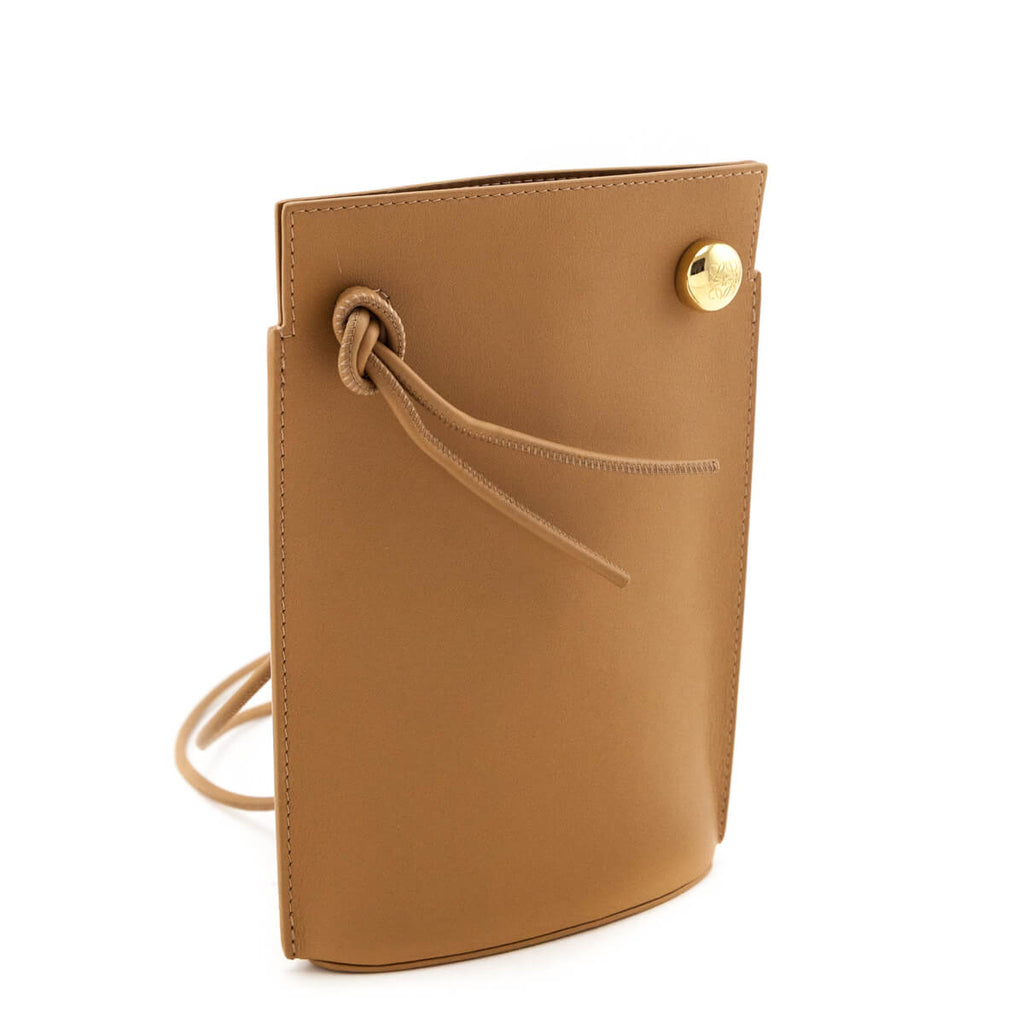 Loewe Tan Calfskin Pebble Dice Pocket Pouch