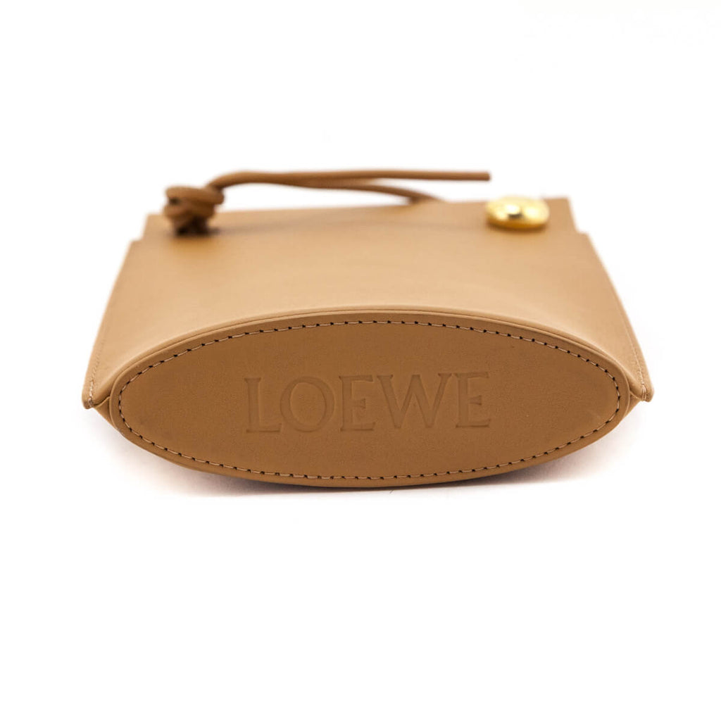 Loewe Tan Calfskin Pebble Dice Pocket Pouch