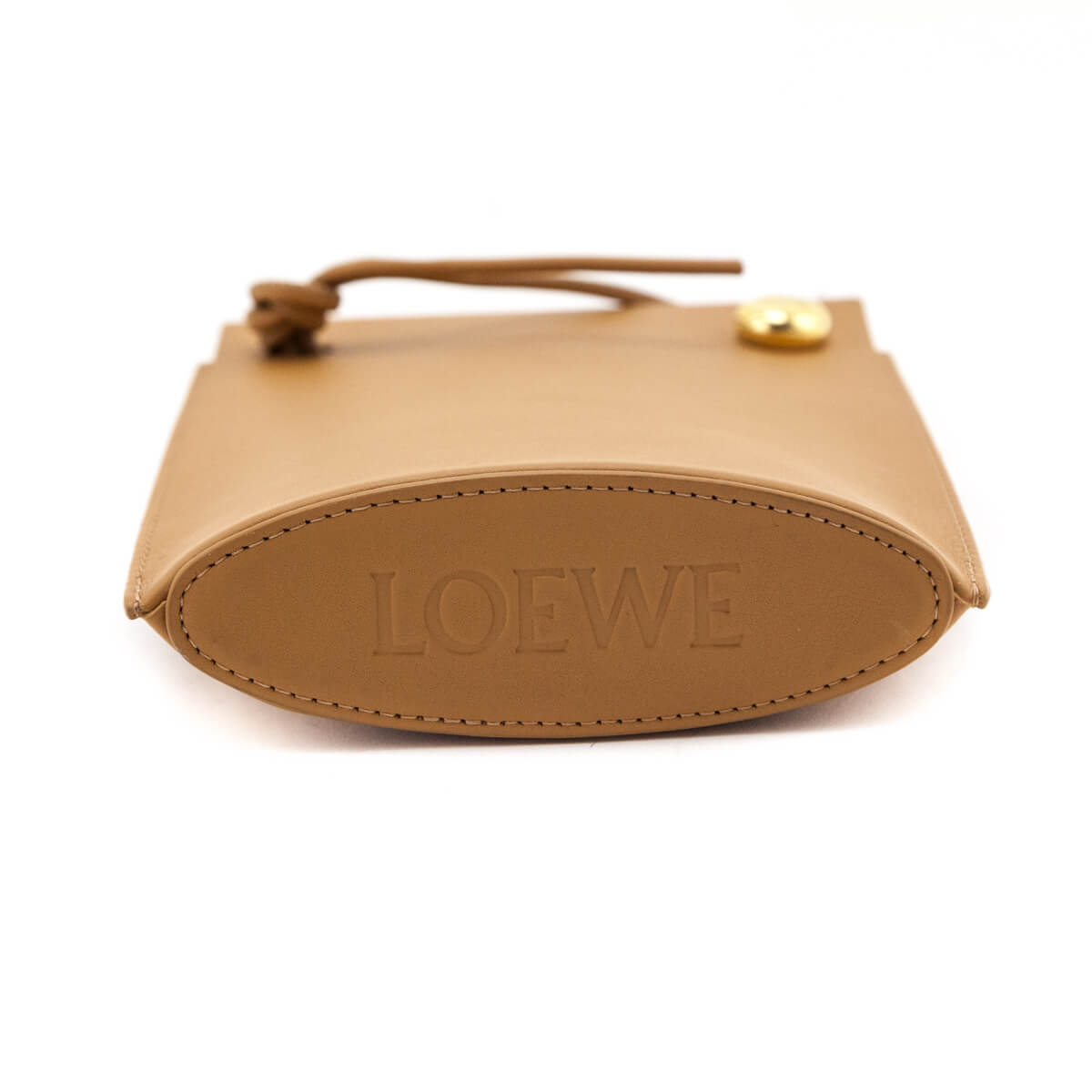 Loewe Tan Calfskin Pebble Dice Pocket Pouch