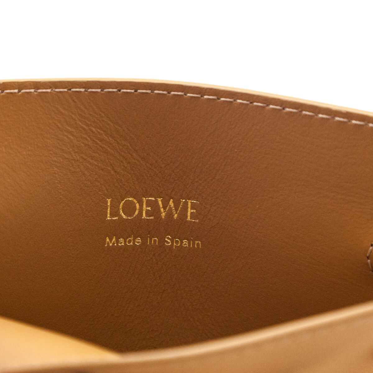 Loewe Tan Calfskin Pebble Dice Pocket Pouch