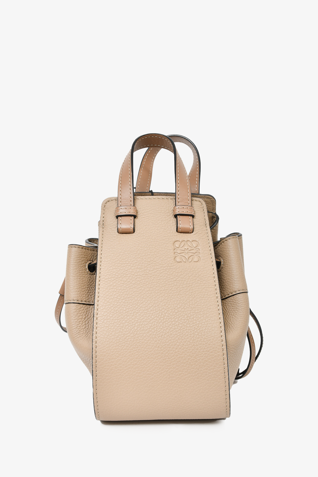 Loewe Taupe Leather Mini Hammock Crossbody