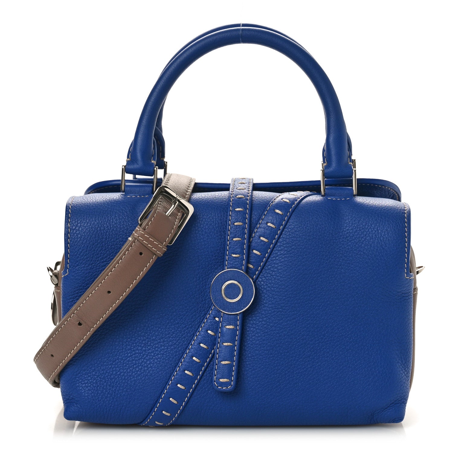 LORO PIANA LEATHER TOP HANDLE BAG