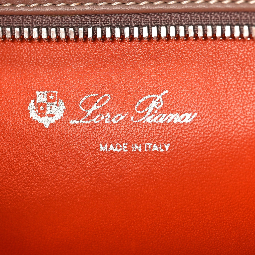 LORO PIANA LEATHER TOP HANDLE BAG