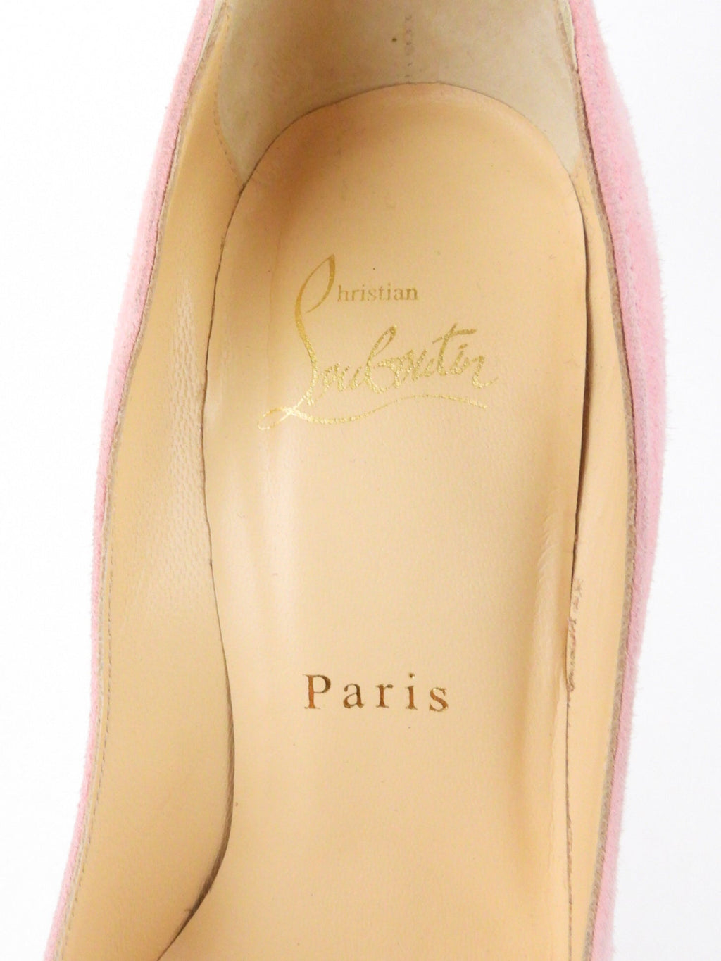 Christian Louboutin Pink Suede Leather Stiletto Heel Pump - 35.5