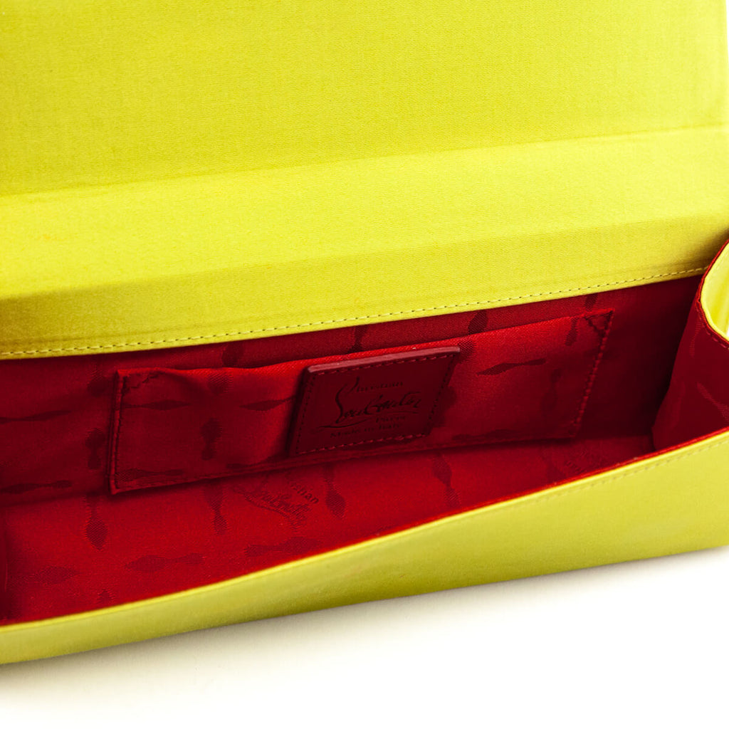 Louboutin Souffre Satin Triangolo Clutch