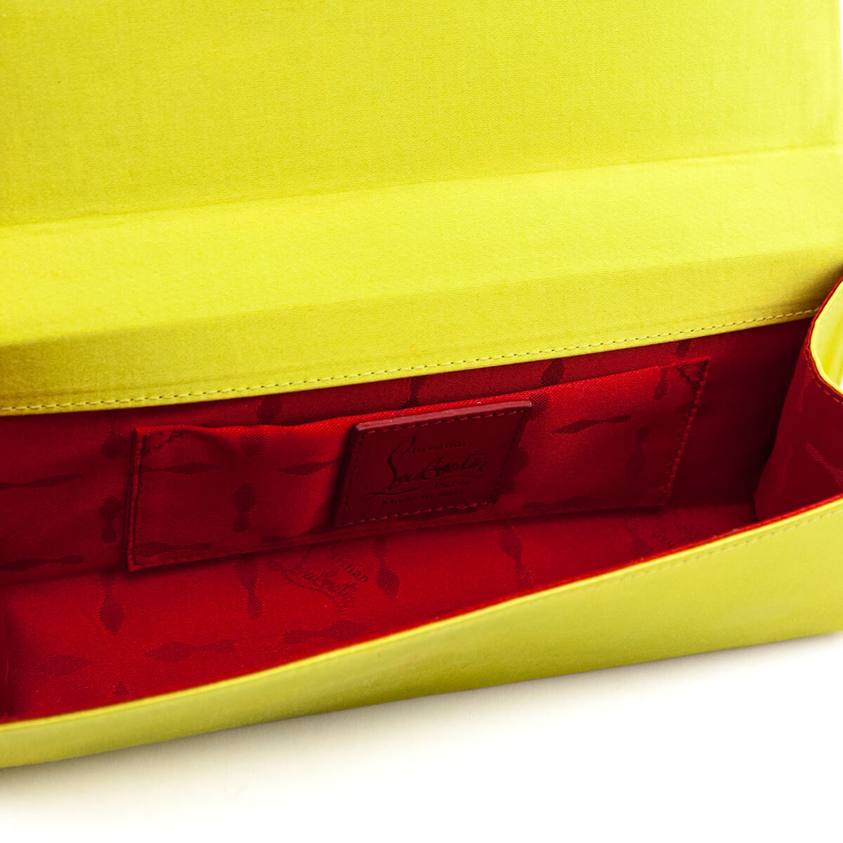 Louboutin Souffre Satin Triangolo Clutch