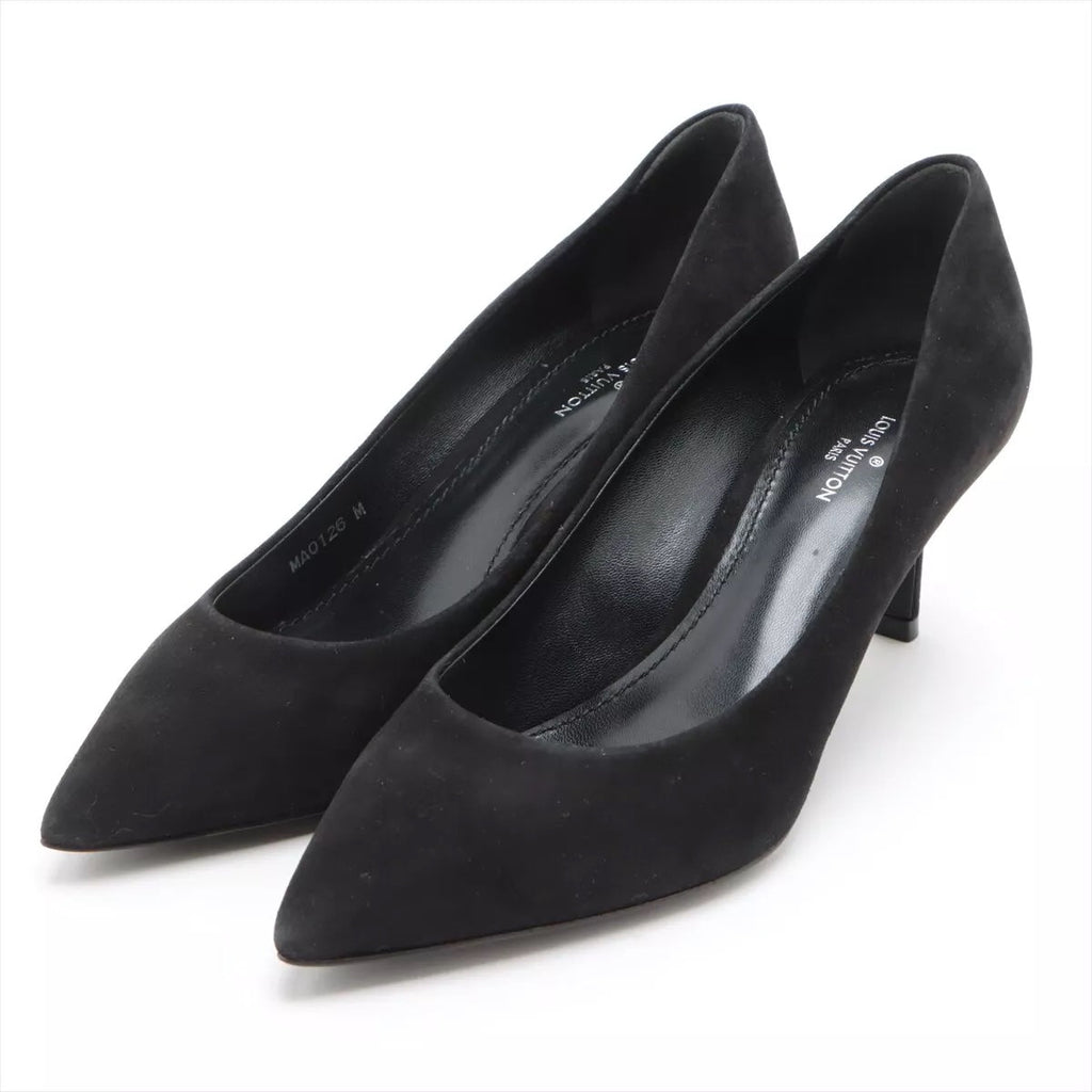 LOUIS VUITTON 16 YEAR LEATHER X SUEDE PUMPS
