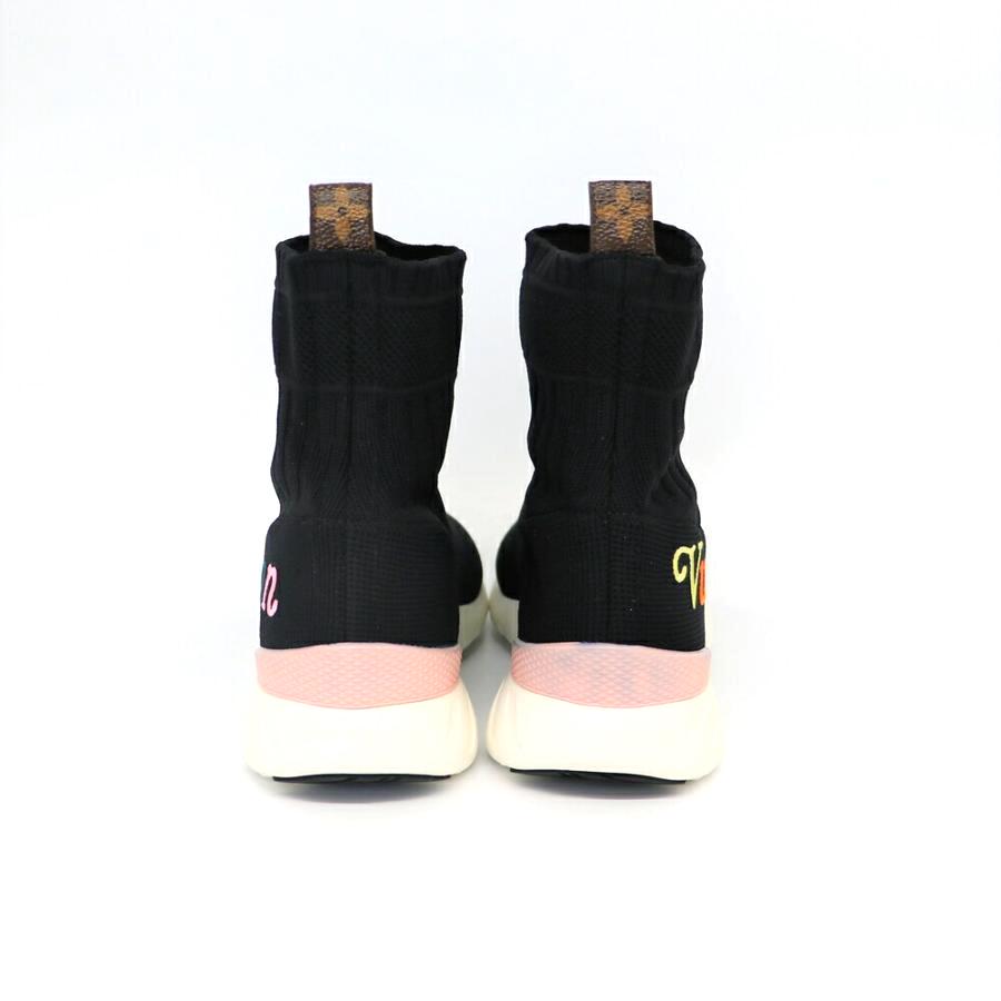 LOUIS VUITTON STRETCH KNIT AFTERGAME HIGH-TOP SNEAKERS