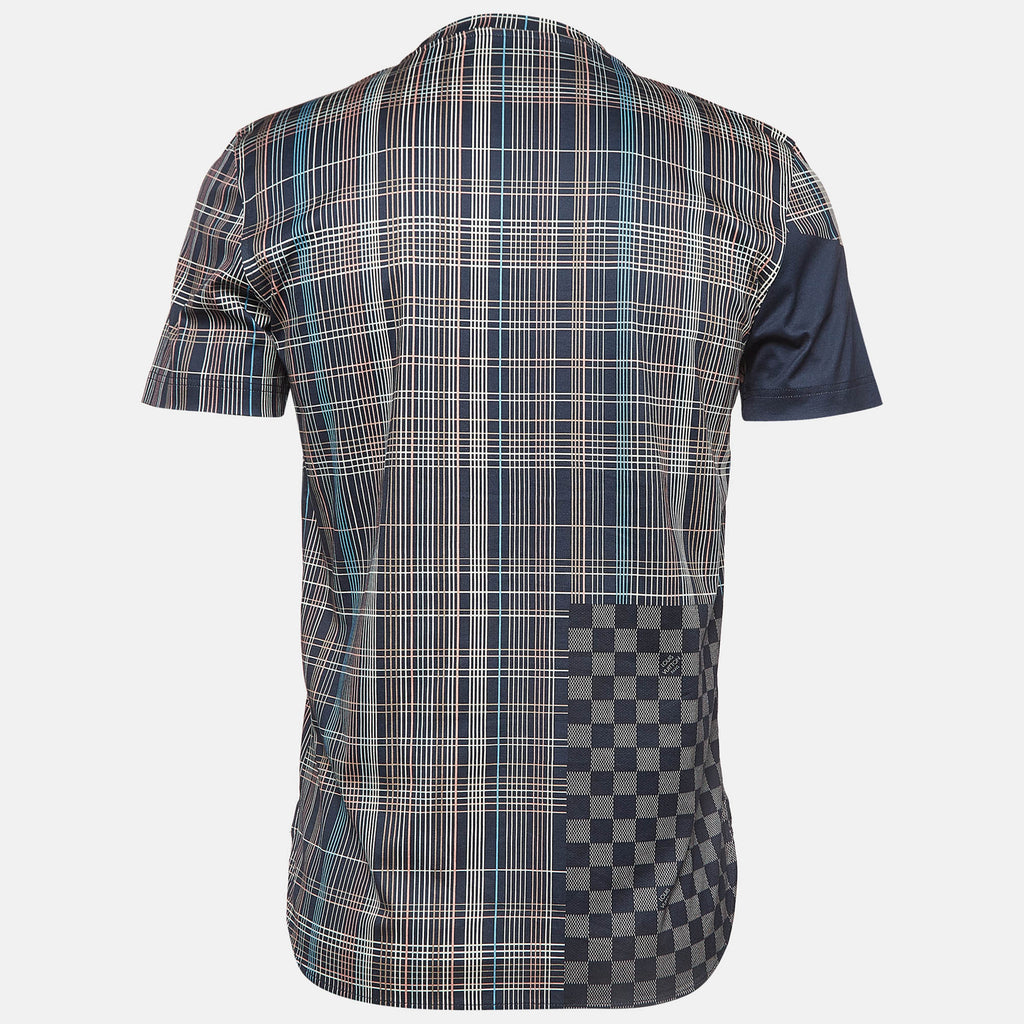 LOUIS VUITTON BLUE PRET A PARTIR PRINT COTTON T-SHIRT