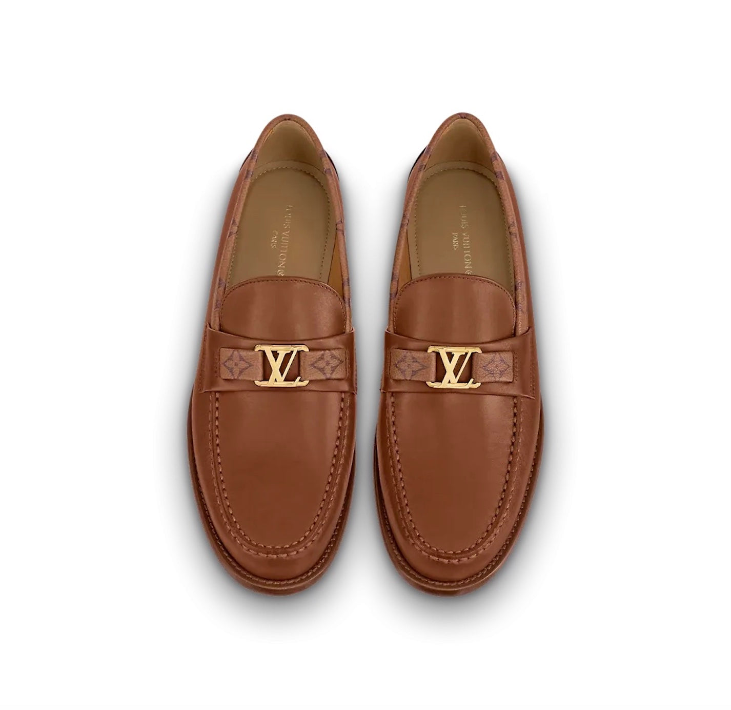 LOUIS VUITTON CALFSKIN LEATHER MAJOR LOAFERS