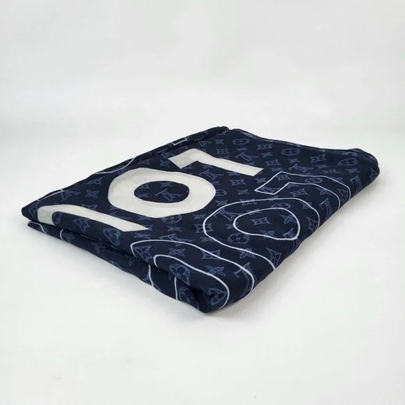 LOUIS VUITTON MONOGRAM CASHMERE SILK SCARF SHAWL