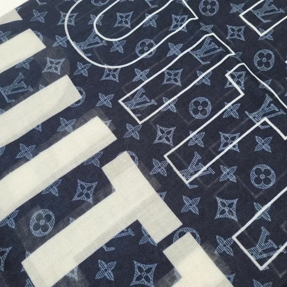 LOUIS VUITTON MONOGRAM CASHMERE SILK SCARF SHAWL