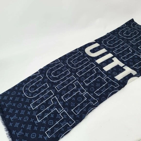 LOUIS VUITTON MONOGRAM CASHMERE SILK SCARF SHAWL