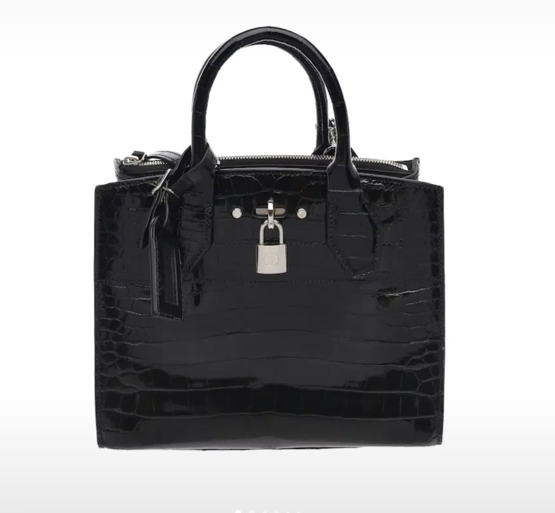 LOUIS VUITTON PYTHON CITY STEAMER HANDBAG