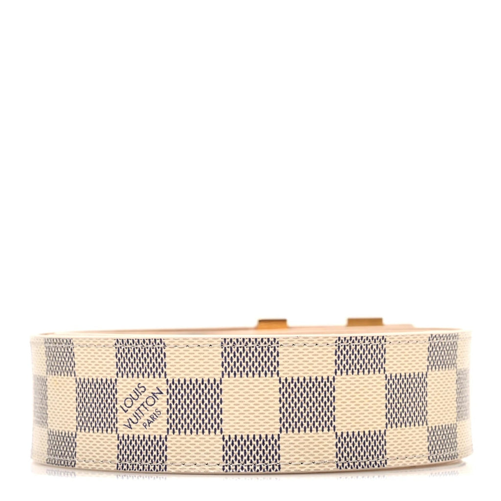 LOUIS VUITTON DAMIER AZUR LV INITIALS BELT