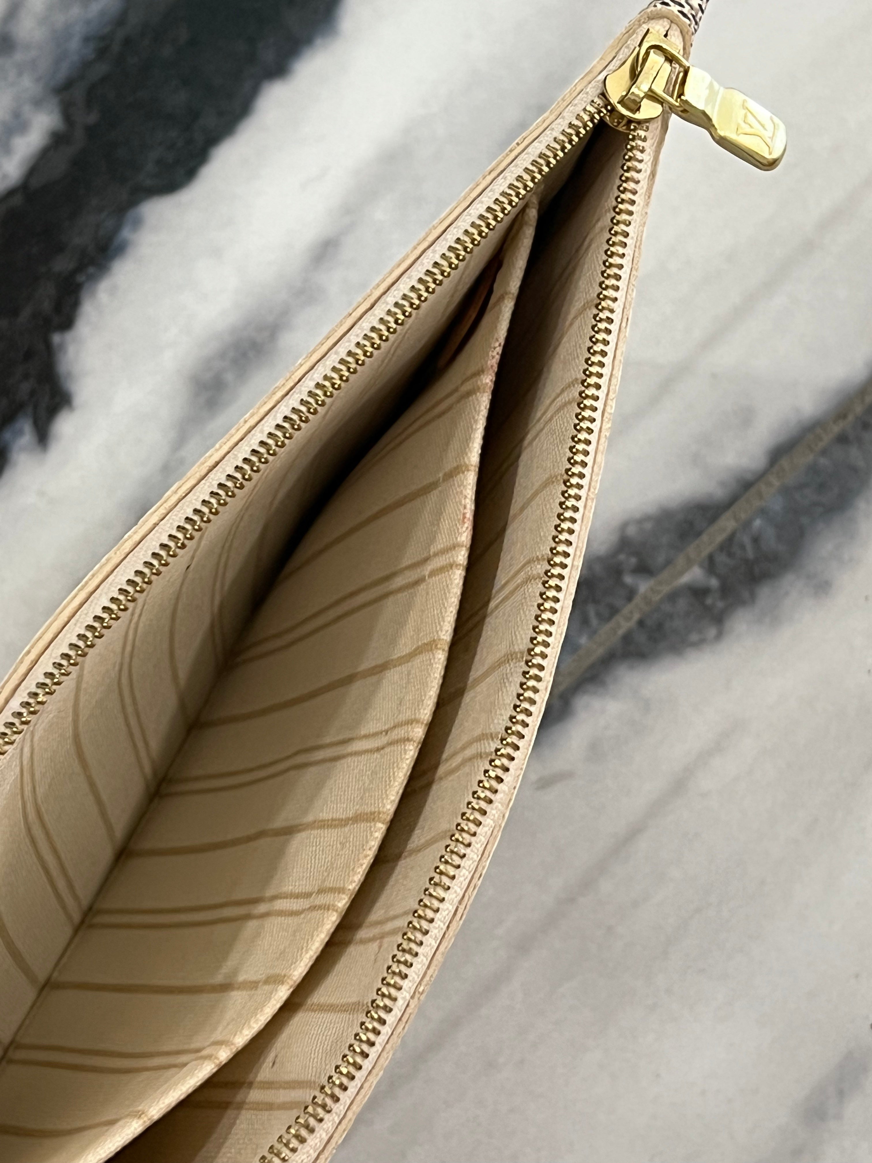 LOUIS VUITTON DAMIER AZUR NEVERFULL MM GM POCHETTE