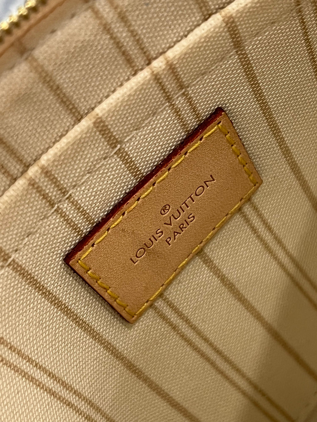LOUIS VUITTON DAMIER AZUR NEVERFULL MM GM POCHETTE
