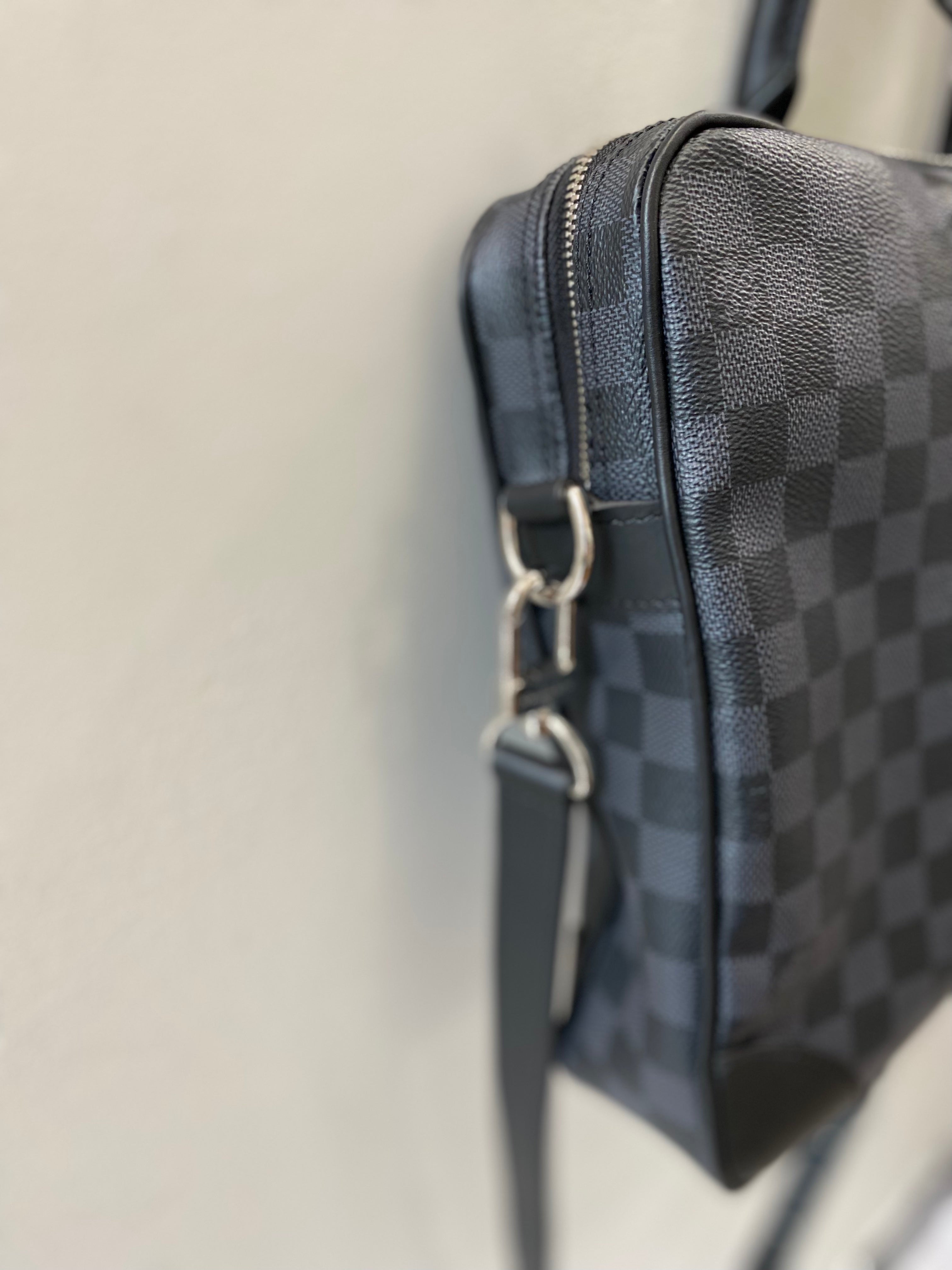 LOUIS VUITTON DAMIER GRAPHITE PORTE DOCUMENTS VOYAGE PM BAG