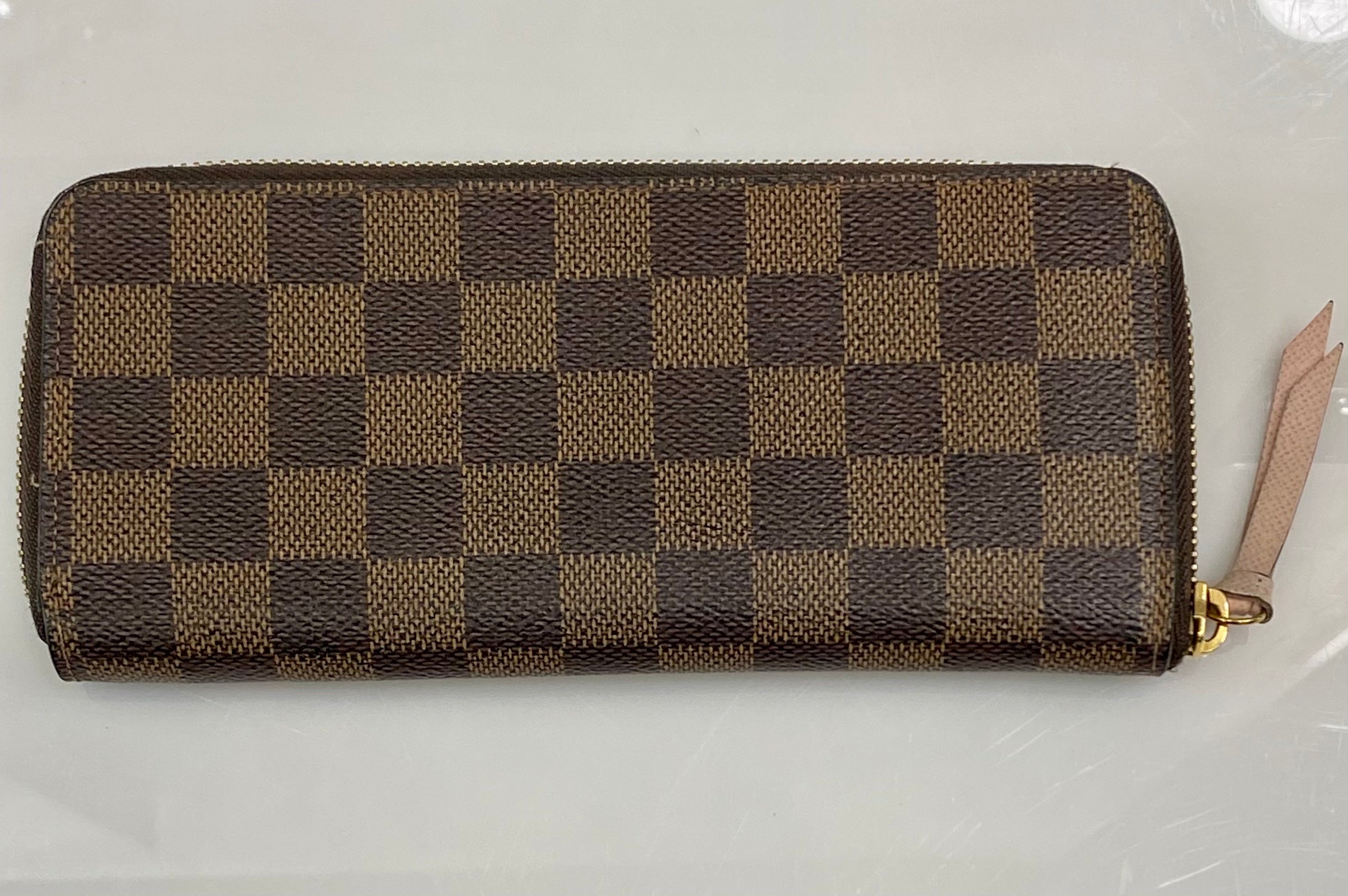 LOUIS VUITTON PORTEFEUILLE CLÉMENCE WALLET DAMIER EBENY ROSE BALLERINE