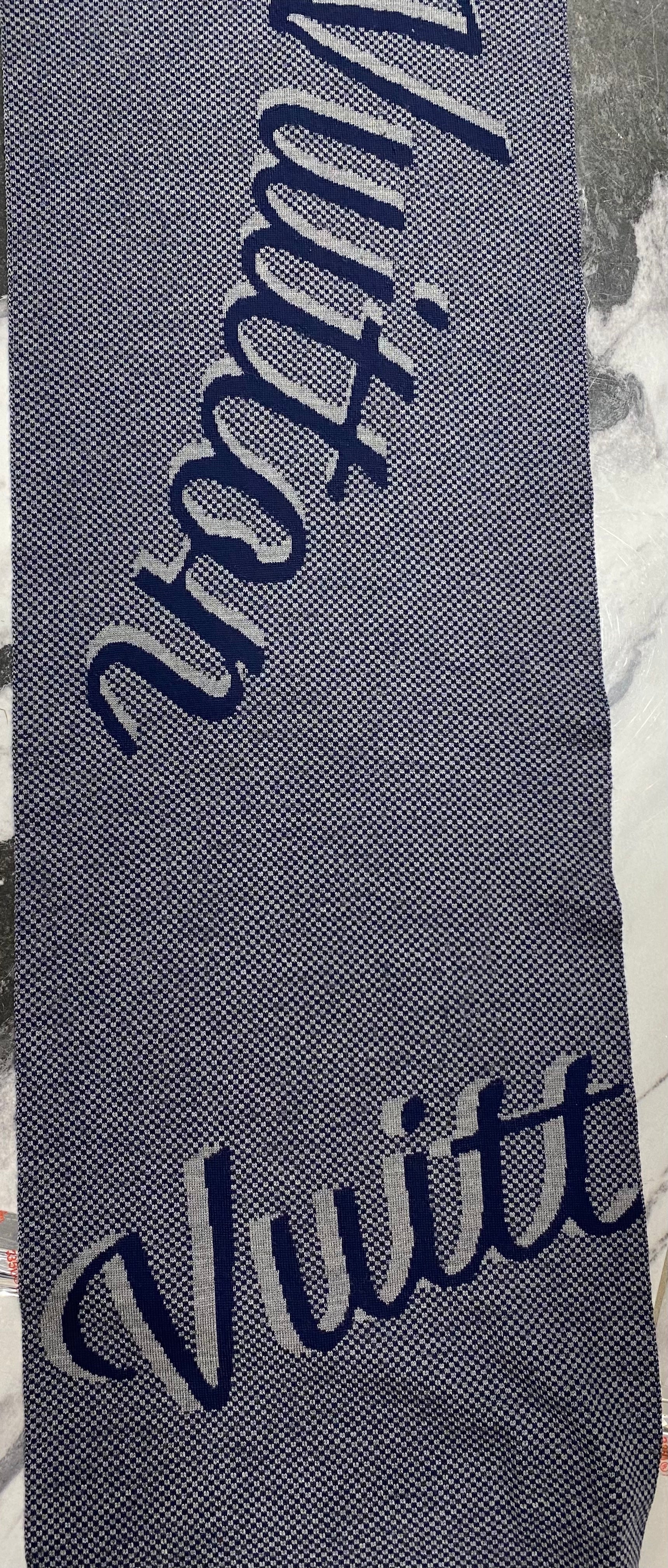 LOUIS VUITTON LV SIGNATURE LOGO WOOL SCARF