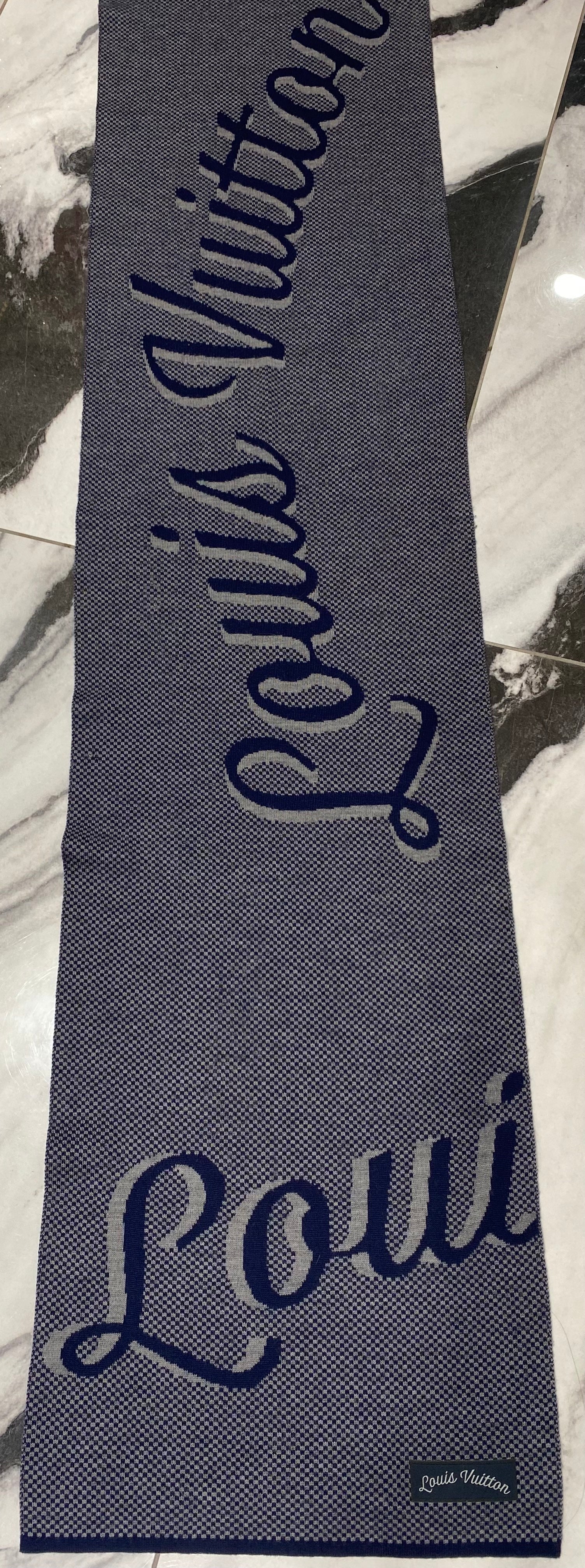 LOUIS VUITTON LV SIGNATURE LOGO WOOL SCARF