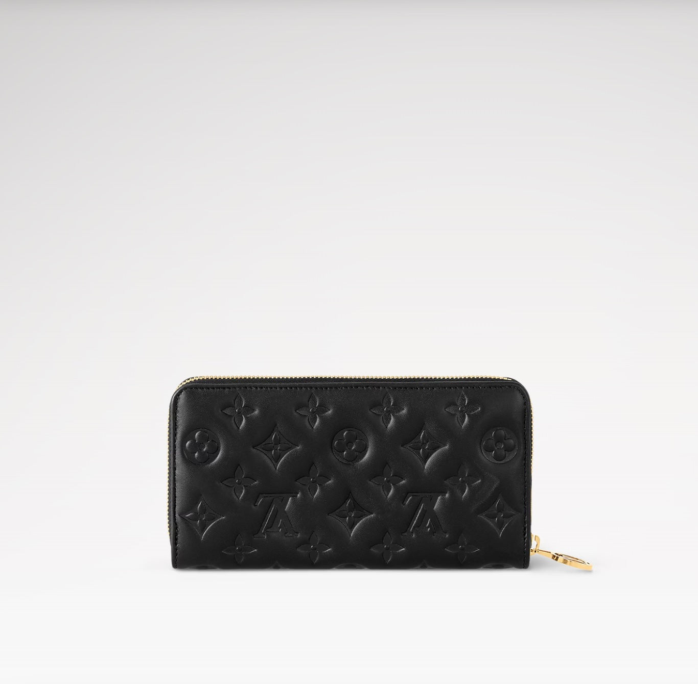 LOUIS VUITTON LAMBSKIN EMBOSSED MONOGRAM COUSSIN ZIPPY WALLET