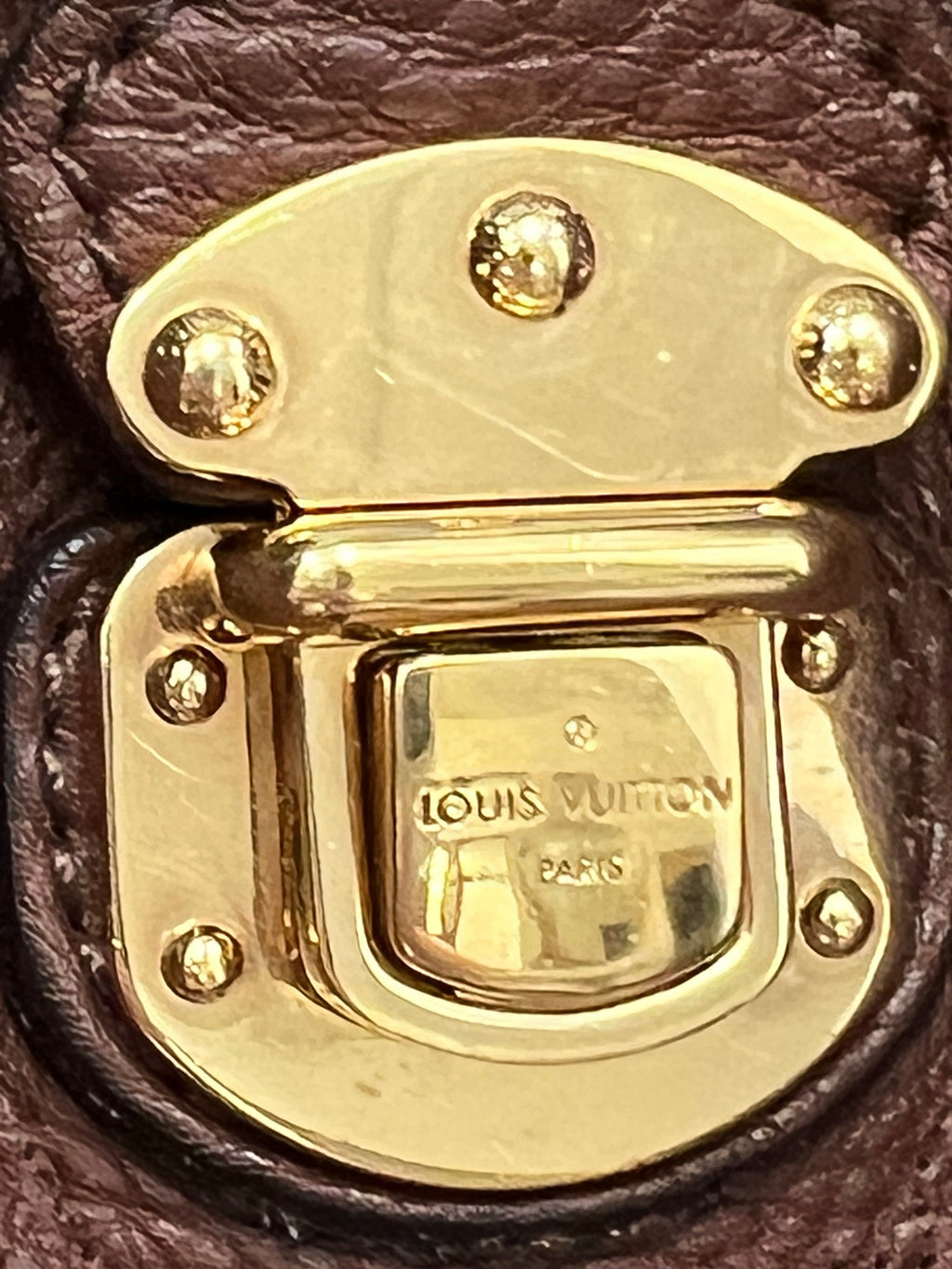 LOUIS VUITTON LEATHER MAHINA HOBO BAG