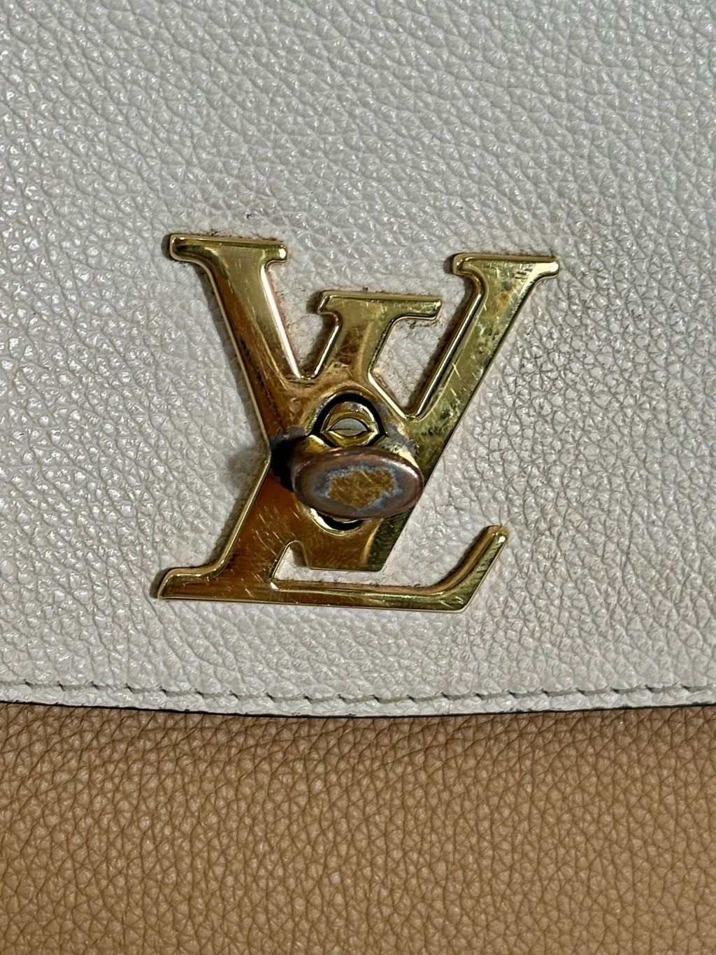 LOUIS VUITTON LOCKME EVER BB CALFSKIN LEATHER SHOULDER BAG
