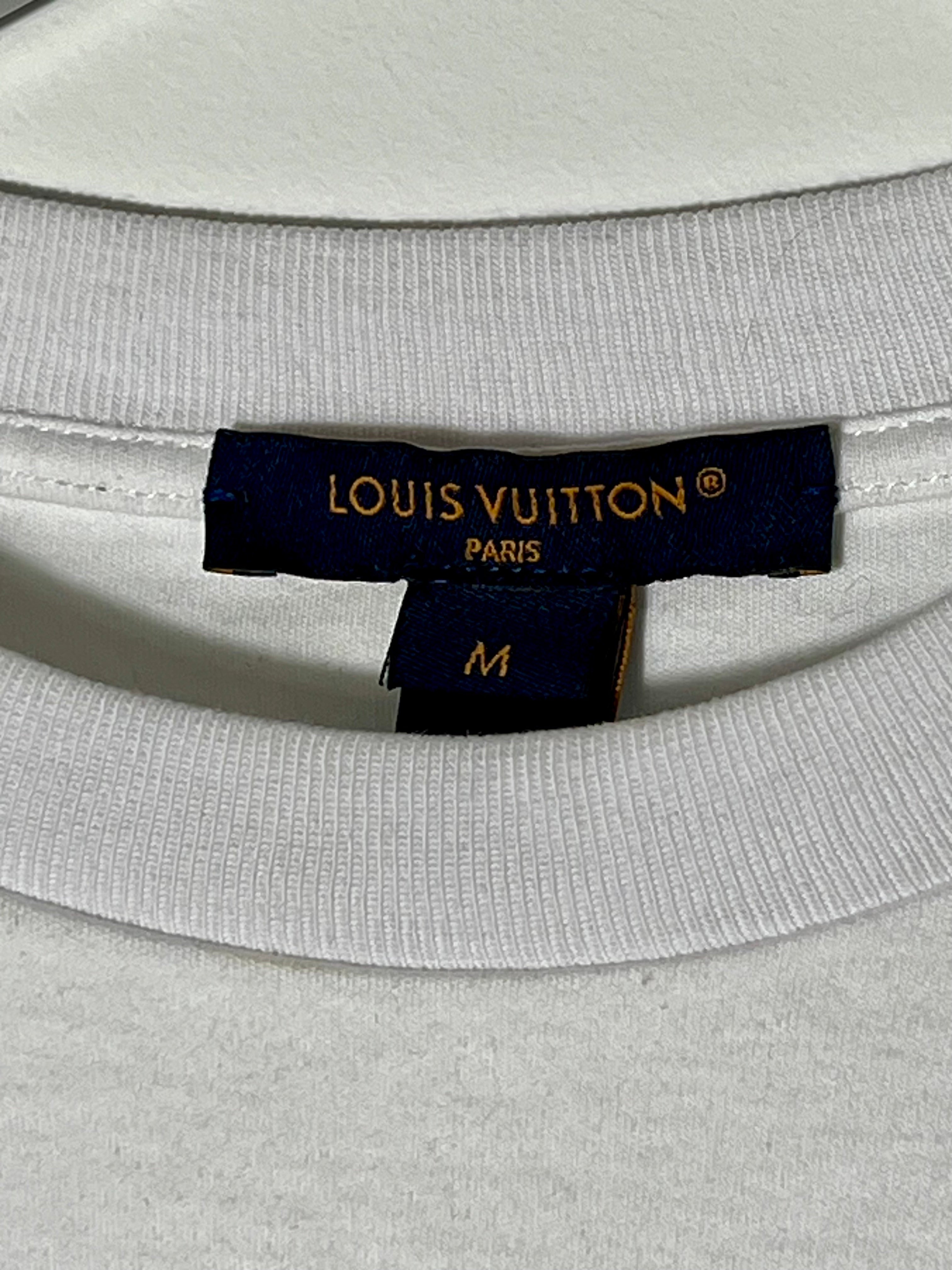 LOUIS VUITTON LOGO APPLIQUÉ PATCHES POCKET T-SHIRT