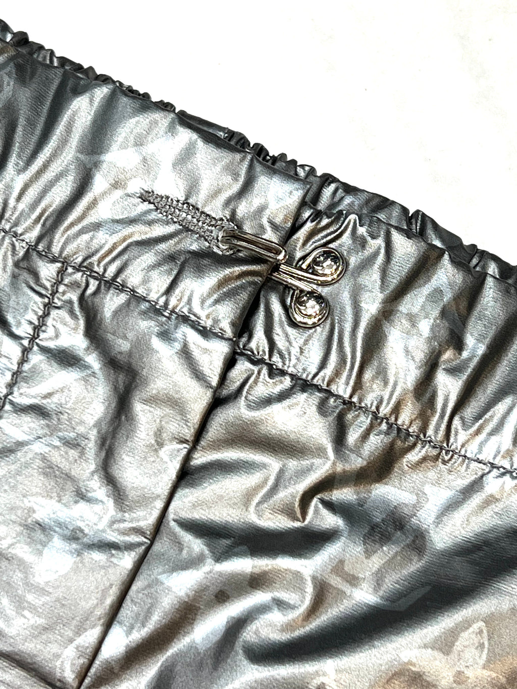 LOUIS VUITTON METALLIC SILVER MONOGRAM TRACK PANTS
