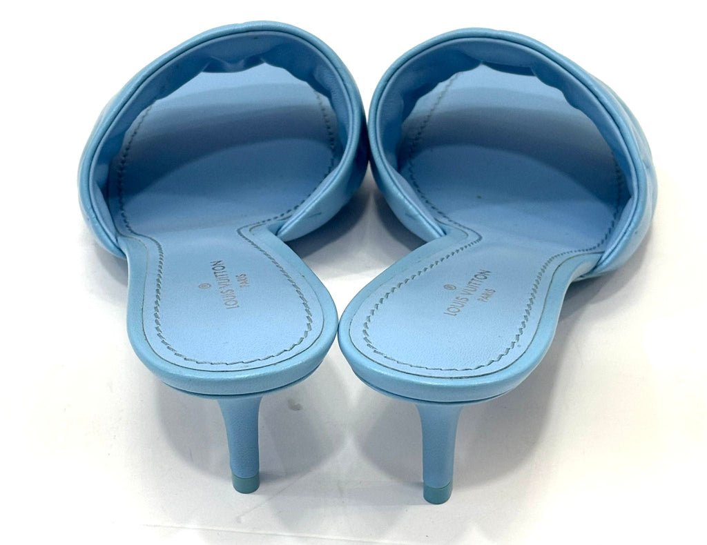 LV LAMBSKIN MONOGRAM EMBOSSED LEATHER REVIVAL MULES