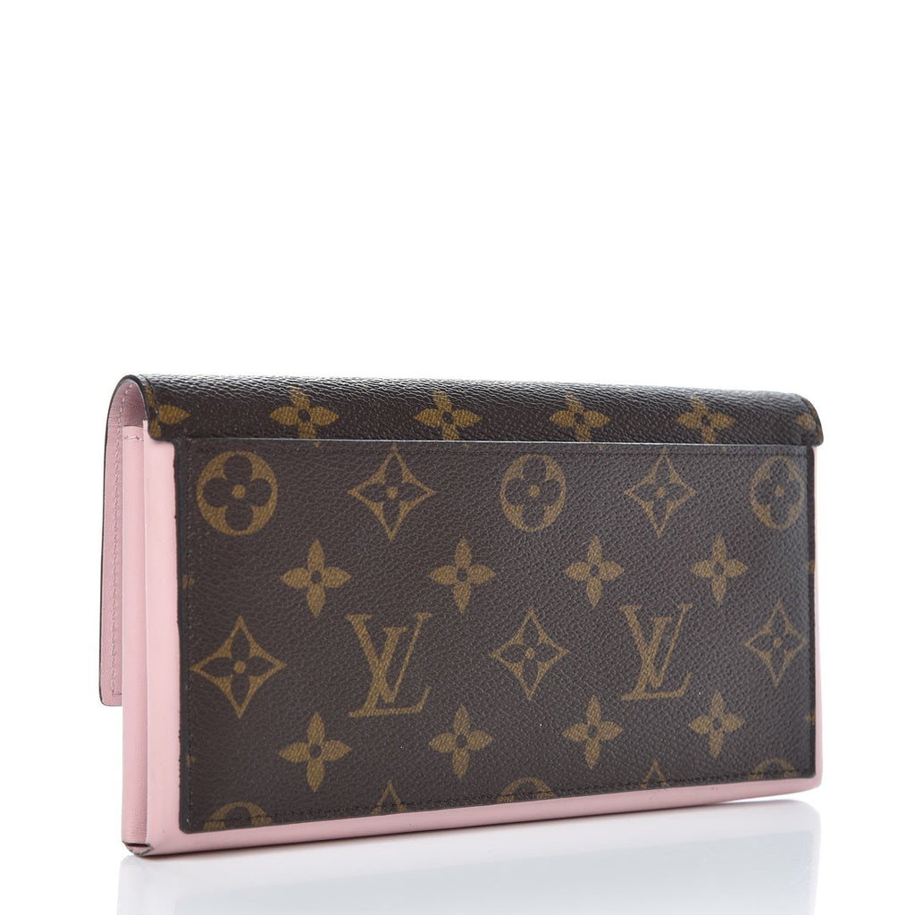 LOUIS VUITTON MONOGRAM FLORE WALLET ROSE BALLERINE