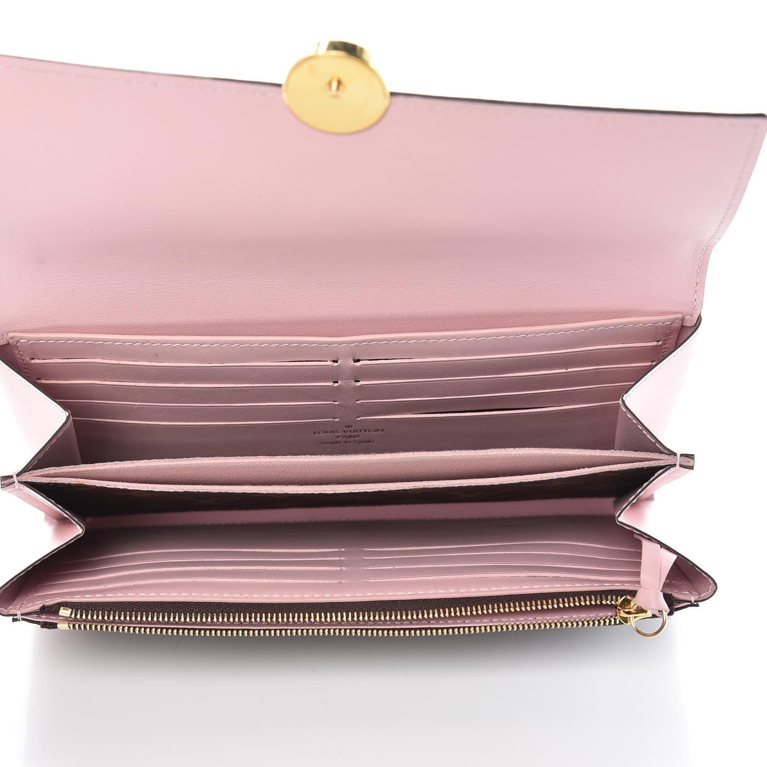 LOUIS VUITTON MONOGRAM FLORE WALLET ROSE BALLERINE