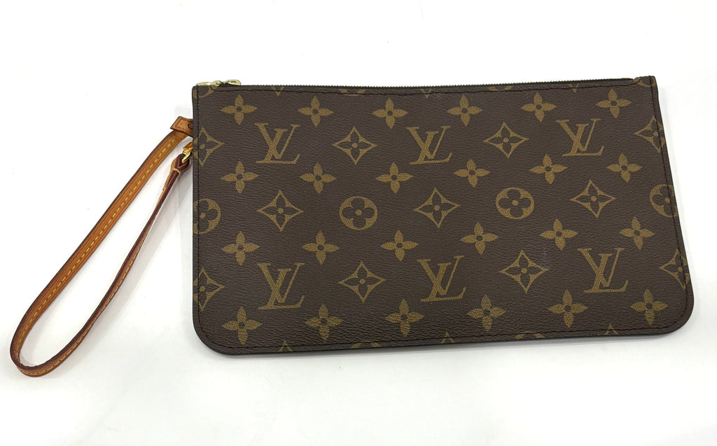 LOUIS VUITTON MONOGRAM NEVERFULL MM POCHETTE WRISTLET