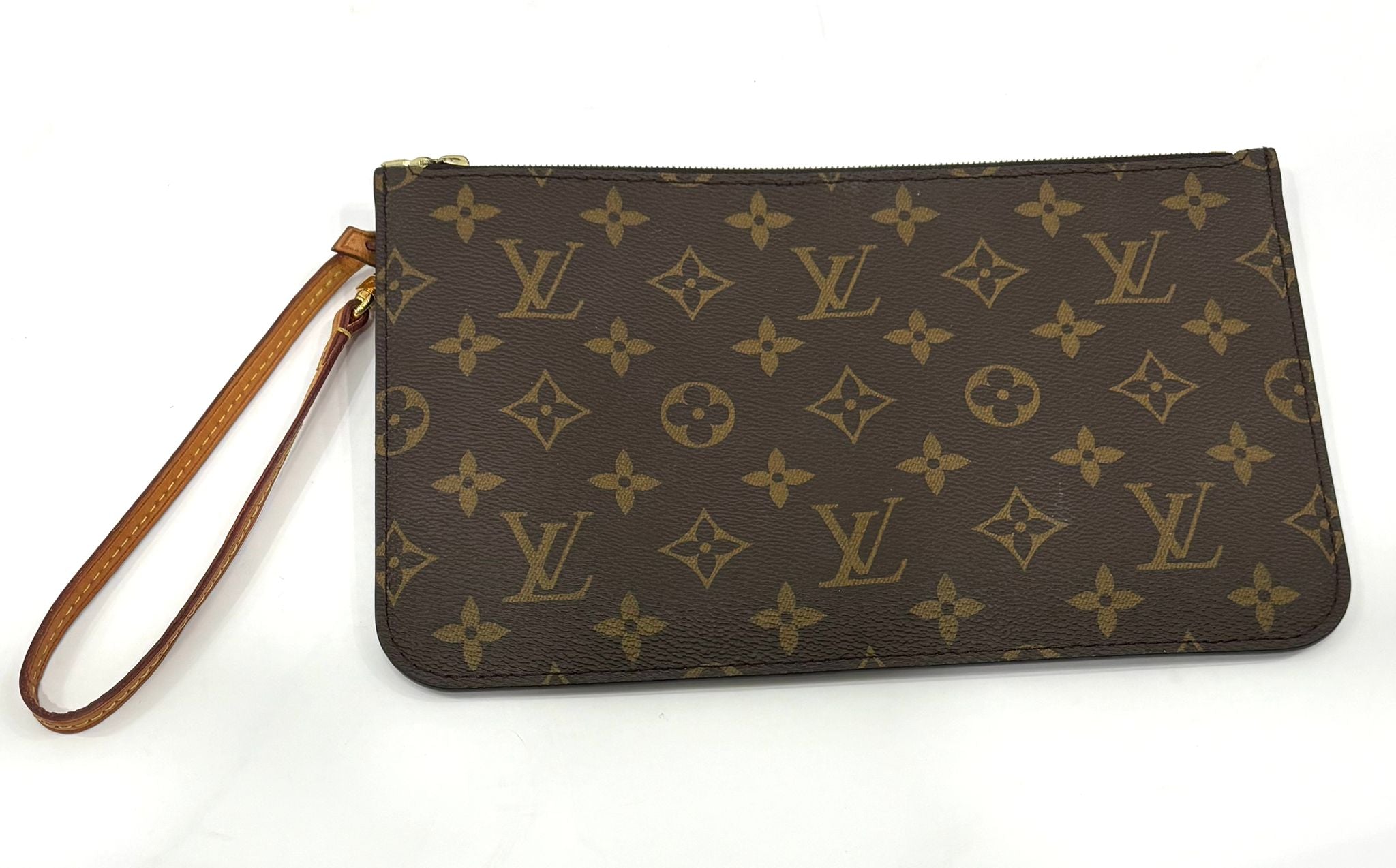 LOUIS VUITTON MONOGRAM NEVERFULL MM POCHETTE WRISTLET