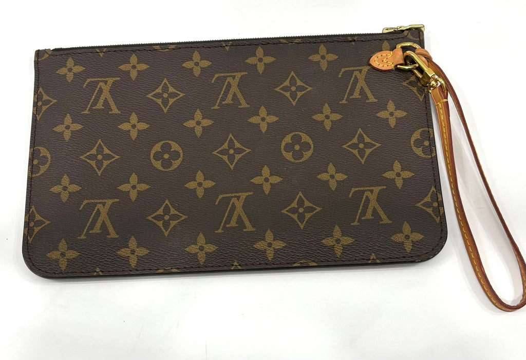 LOUIS VUITTON MONOGRAM NEVERFULL MM POCHETTE WRISTLET
