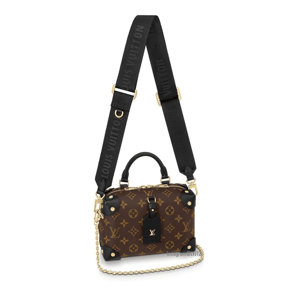 LOUIS VUITTON MONOGRAM CANVAS & LEATHER PETITE MALLE SOUPLE CROSSBODY