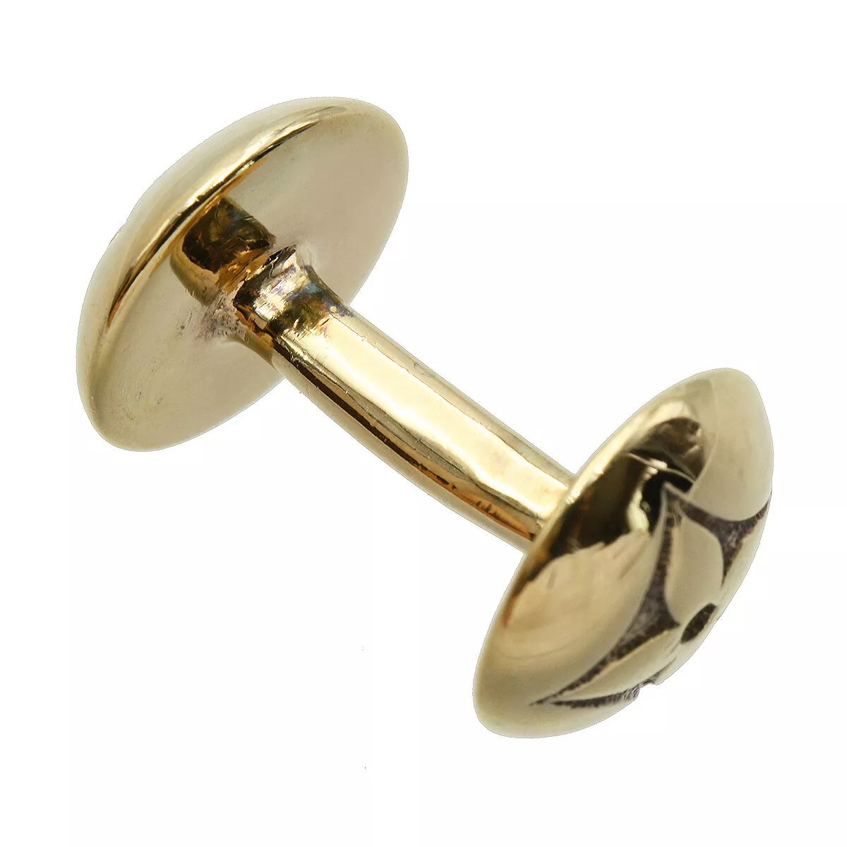 LOUIS VUITTON STERLING SILVER MONOGRAM BOUTONS DE MANCHETTE CUFFLINKS