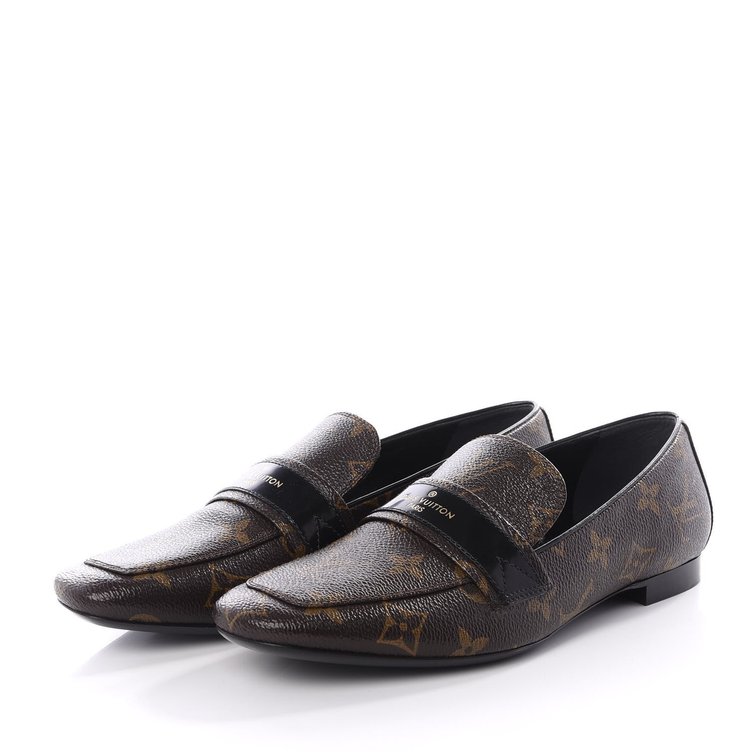 LOUIS VUITTON MONOGRAM UPPERCASE LOAFERS