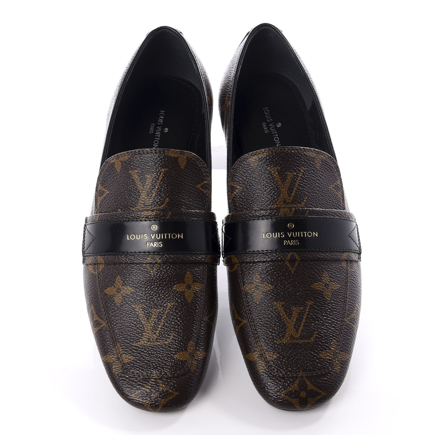 LOUIS VUITTON MONOGRAM UPPERCASE LOAFERS