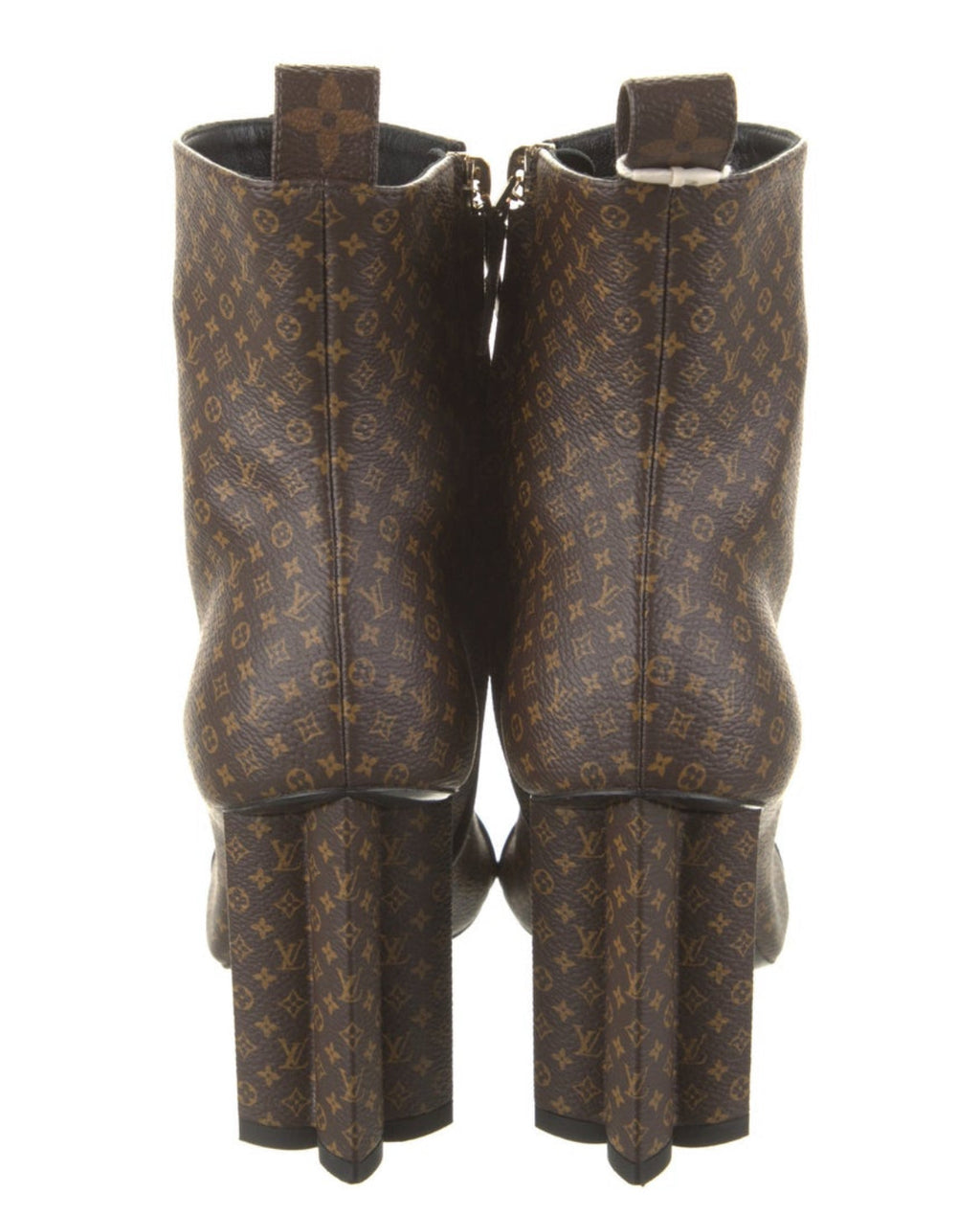 LOUIS VUITTON NANO MONOGRAM SILHOUETTE ANKLE BOOTS