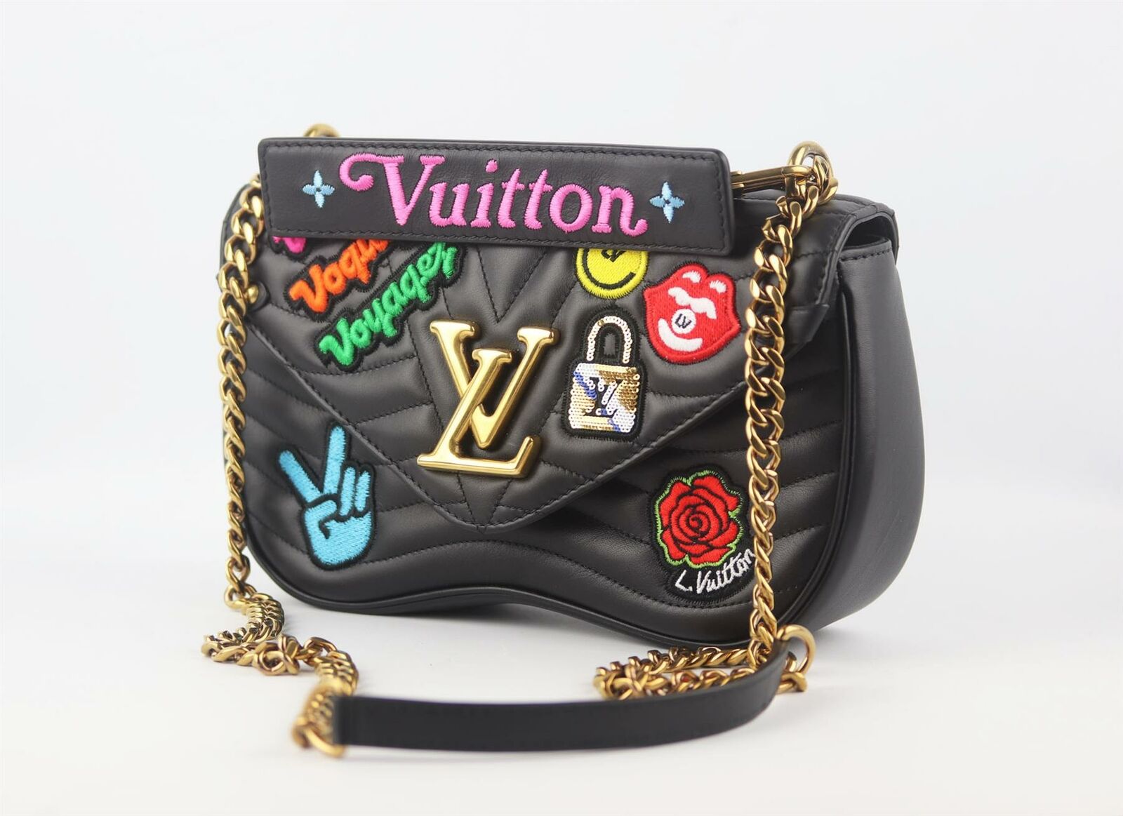 LOUIS VUITTON NEW WAVE QUILTED LEATHER PATCHES LIMITED EDITION MM BAG