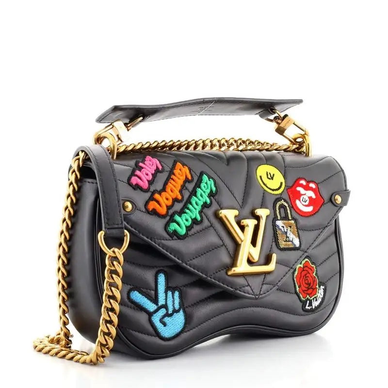 LOUIS VUITTON NEW WAVE QUILTED LEATHER PATCHES LIMITED EDITION MM BAG